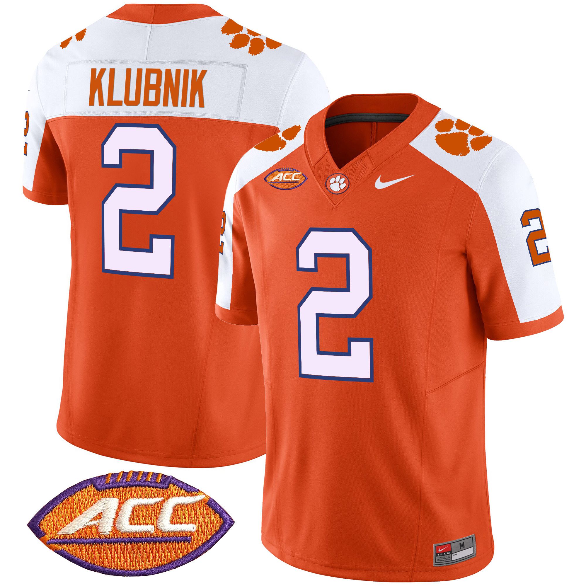 Men Clemson Tigers #2 Klubnik Orange 2024 Nike Vapor Limited NCAA Jersey->indianapolis colts->NFL Jersey